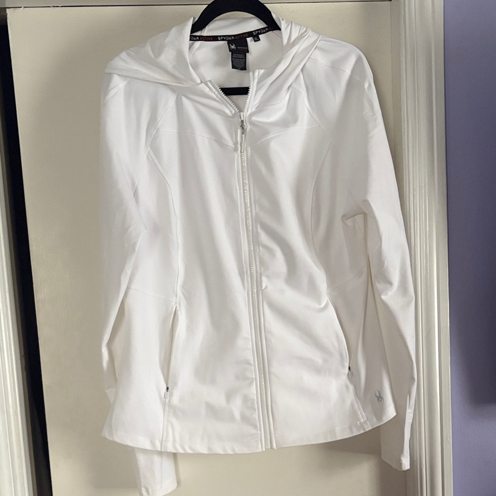 Spyder Women's White Athletic Zippered Jacket